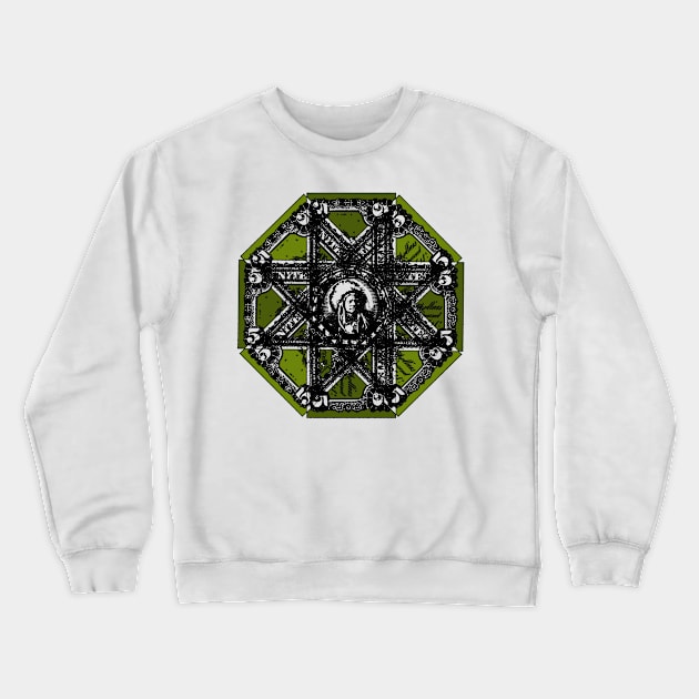 1899 Five Dollar Silver Certificate - Green Star Crewneck Sweatshirt by DTECTN